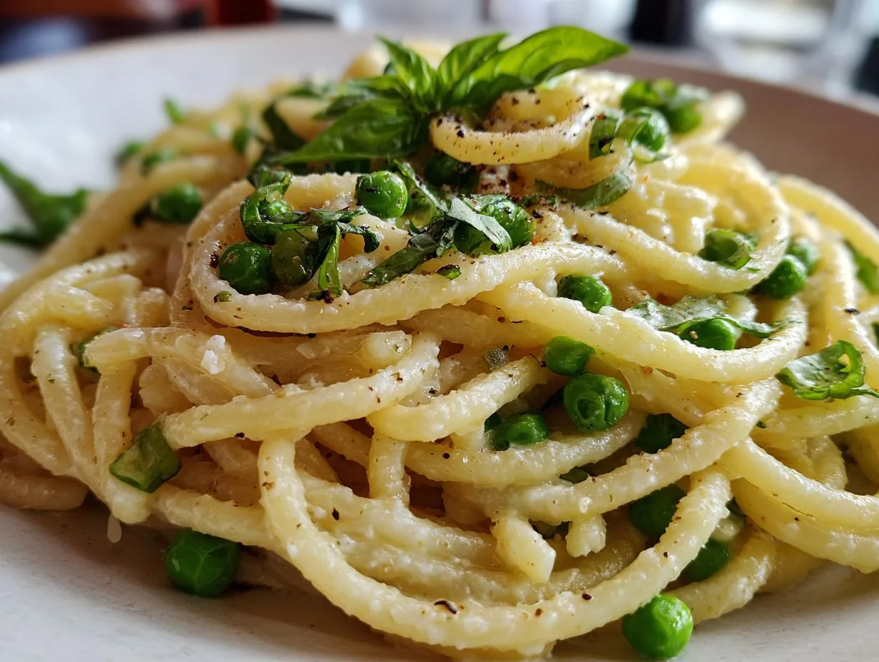Lemon Ricotta Pasta with Spring Peas